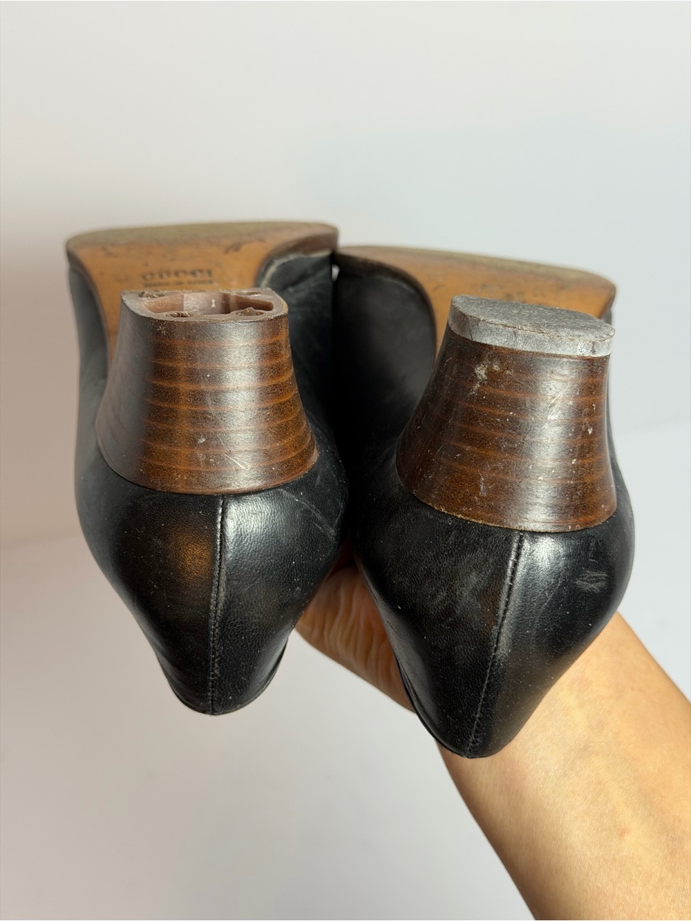 Gucci Black Leather Bamboo Details Loafers Size 36.5 PROJECT - Picture 8 of 11